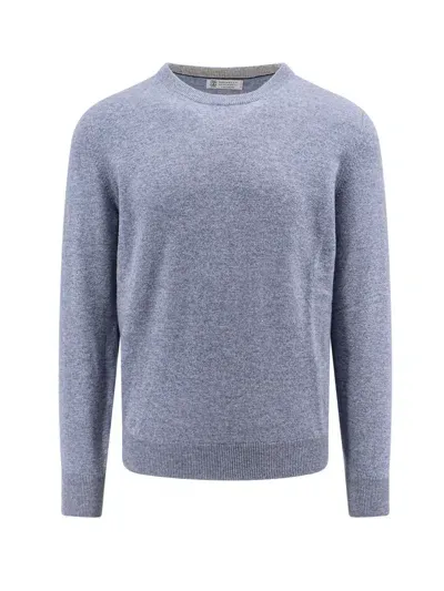 Brunello Cucinelli Sweater In Gnawed Blue