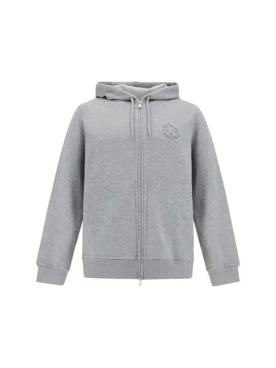 Brunello Cucinelli Hoodie In Grigio Medio+piombo