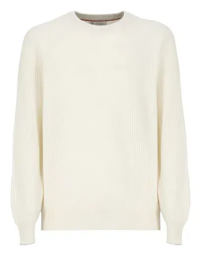 Brunello Cucinelli Sweaters Ivory In White