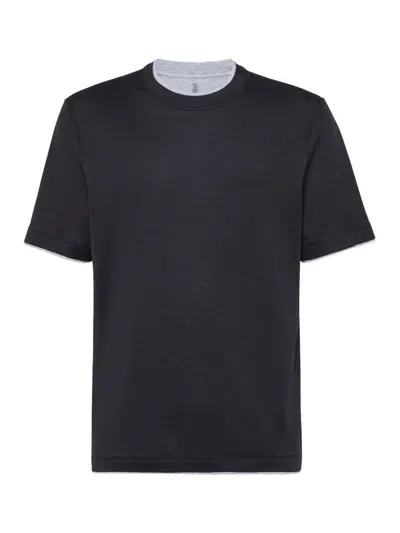 Brunello Cucinelli T-shirts In Black