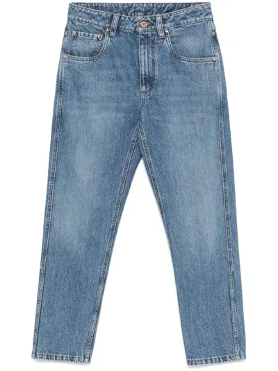 Brunello Cucinelli Tapered Jeans In Blue