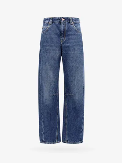 Brunello Cucinelli The Loose Straight Jean In Blue