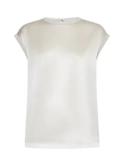 Brunello Cucinelli Top In Warm White