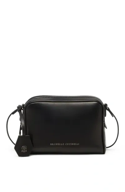 Brunello Cucinelli Wet Effect Nappa Clutch In Black