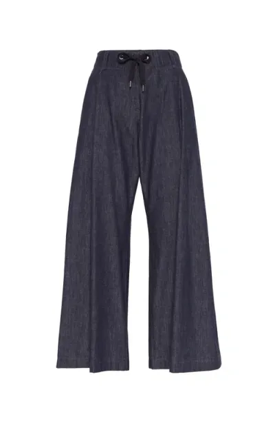 Brunello Cucinelli Woman Sport Denim Trousers In Blue