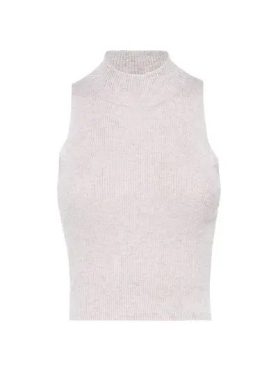 Brunello Cucinelli Women's Sparkling Cashmere Rib Knit Top In Pink