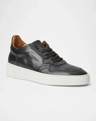 Bruno Magli Men's Dezi Leather Low-top Sneakers In Black