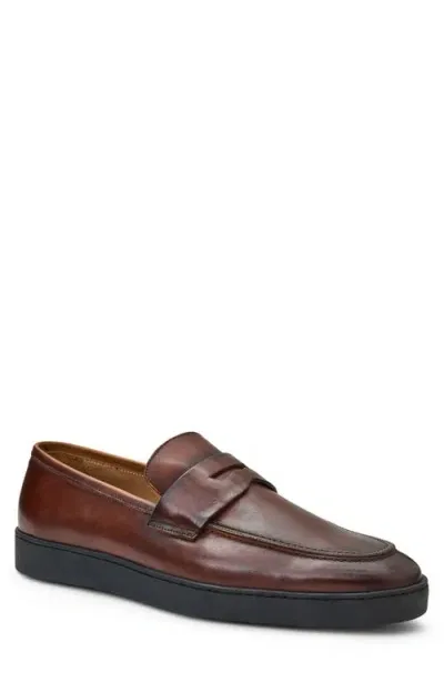 Bruno Magli Prato Penny Loafer In Dark Brown