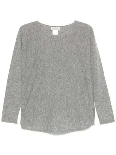 Bruno Manetti Raised Seam-detail Sweater In Grey