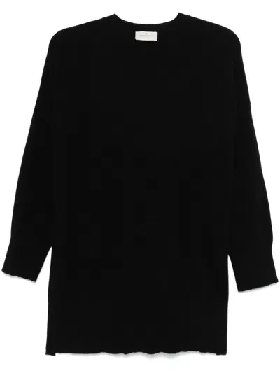 Bruno Manetti Ribbed-knit Sweater In Black