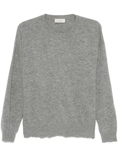 Bruno Manetti Ribbed-knit Sweater In Grey