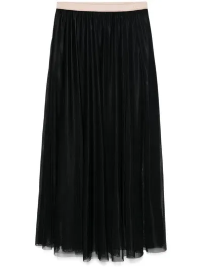 Bruno Manetti Tulle Maxi Skirt In Black