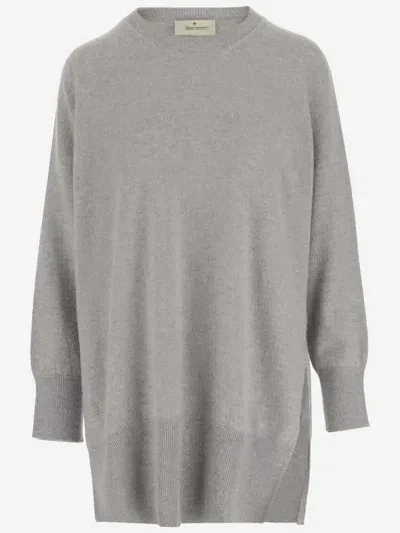 Bruno Manetti Wool Blend Pullover In Grey