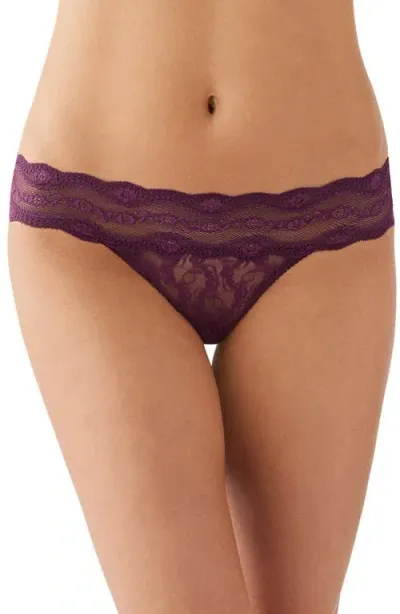 B.tempt'd By Wacoal B. Tempt'd By Wacoal Lace Kiss Bikini In Potent Purple