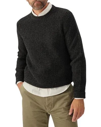 Buck Mason Herdsman Merino Wool & Cashmere Waffle Knit Sweater In Charcoal