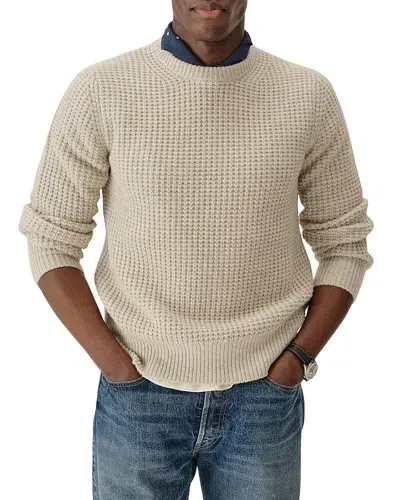 Buck Mason Herdsman Merino Wool & Cashmere Waffle Knit Sweater In Light Oat