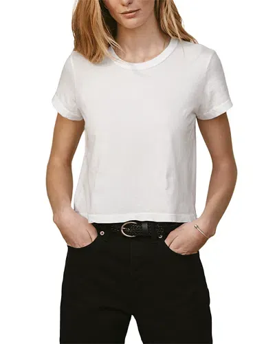 Buck Mason Pima Boxy Crewneck Tee In White