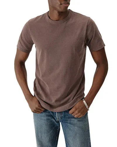 Buck Mason Pima Cotton Curved Hem Tee In Garnet