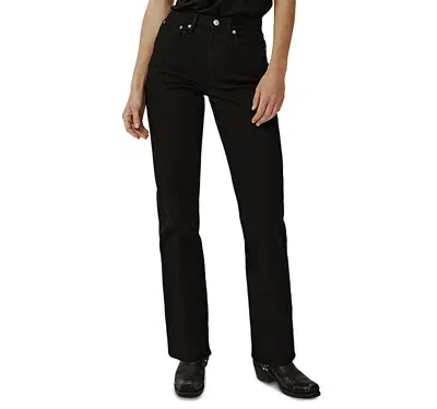 Buck Mason Rider High Rise Jeans In Black