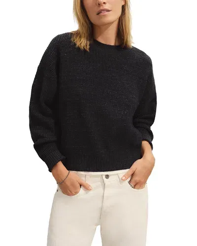 Buck Mason Seafarer Crewneck Sweater In Marled Dark Navy