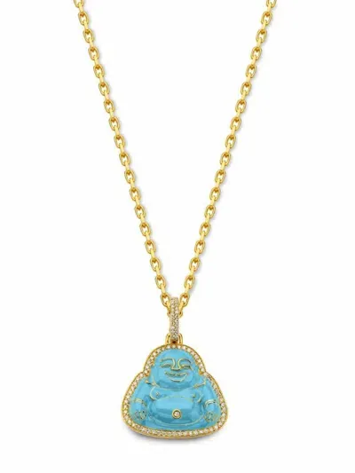 Buddha Mama 20kt Yellow Gold Buddha Diamond Pendant Charm