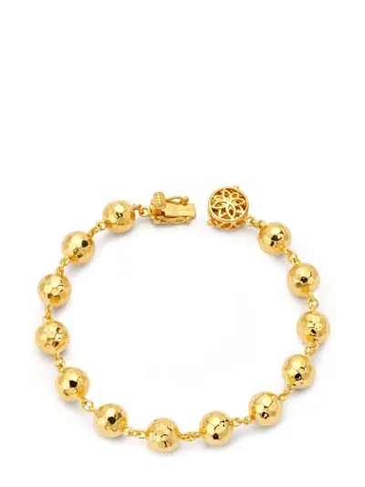 Buddha Mama 20kt Yellow Gold Hammered Bracelet