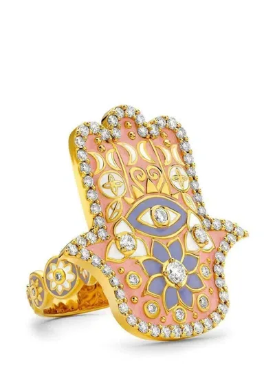 Buddha Mama 20kt Yellow Gold Hamsa Ring