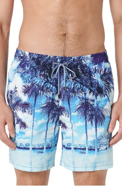 Bugatchi Cosmo Swim Trunks In Aqua