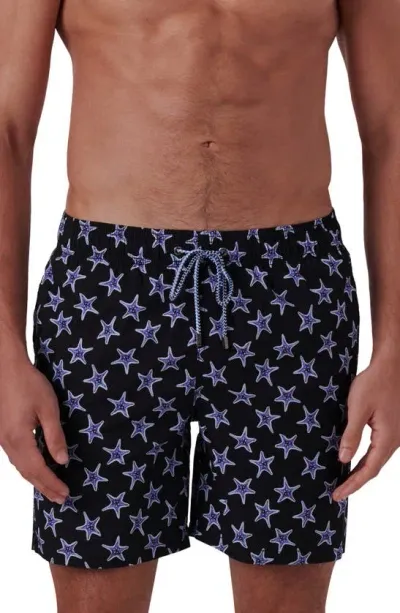 Bugatchi Cosmo Swim Trunks In Black