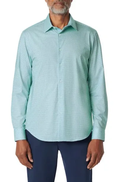 Bugatchi James Ooohcotton® Pin Dot Print Button-up Shirt In Mint