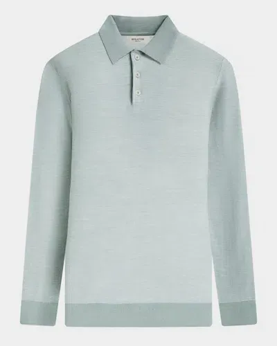 Bugatchi Men's Contrast-trim Polo Sweater In Sage