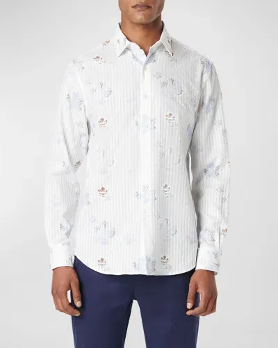 Bugatchi Men's Julian Shaped Sport Shirt In Sky