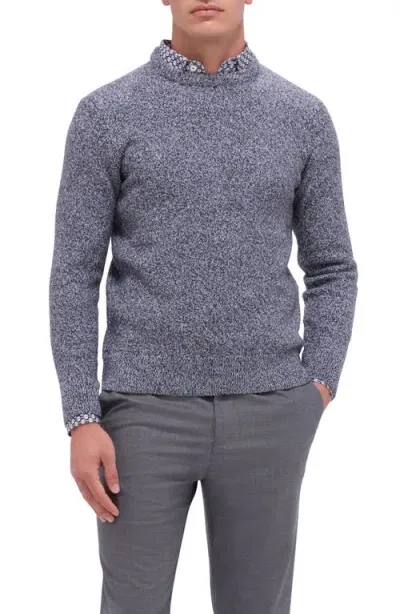 Bugatchi Mouliné Merino Wool Sweater In Chalk