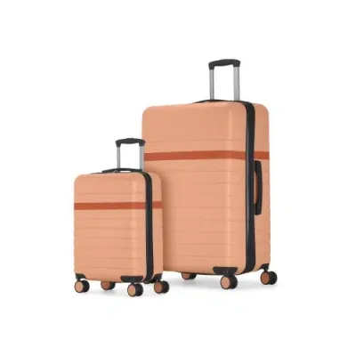 Bugatti Lisbon 2 Piece Luggage Set With Tsa Lock In Coral