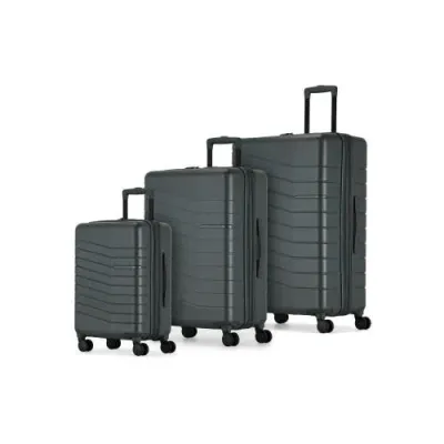 Bugatti Munich 3 Pcs Hardside Large Luggage With Expansion In Pewtergreen