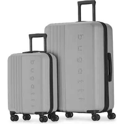 Bugatti The Classic 2 Piece Hardside Luggage Set With Expansion In Light Grey