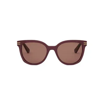 Bulgari Butterfly Frame Sunglasses In Red