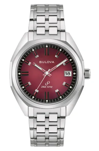 Bulova Men's Classic Jet Star Stainless Steel Bracelet Watch 40mm In Silver