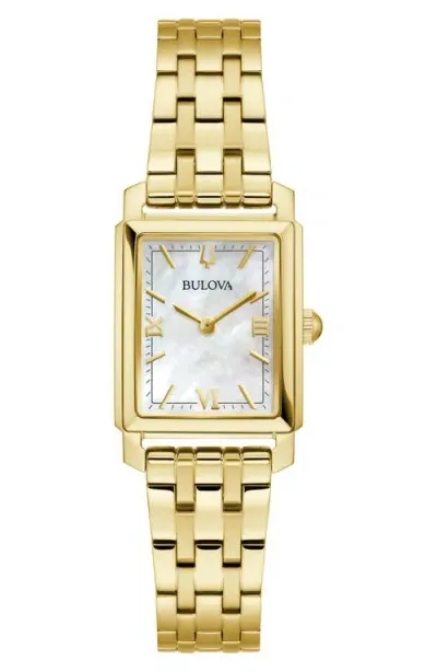 Bulova Women's Sutton Gold-tone Stainless Steel Bracelet Watch 21mm In No Color