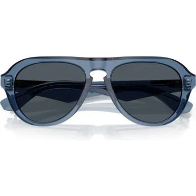 Burberry 55mm Pilot Sunglasses In Blue