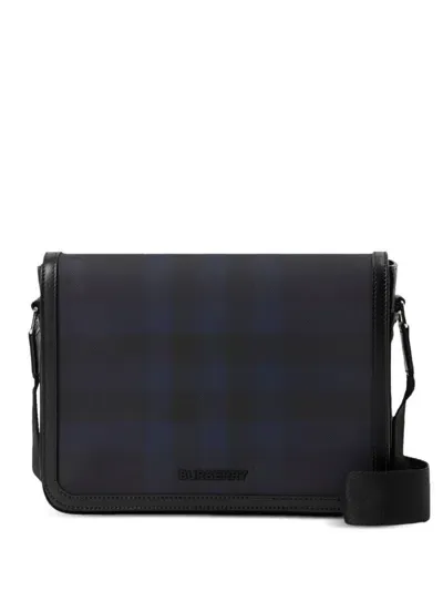 Burberry Alfred Check-print Messenger Bag In Blue