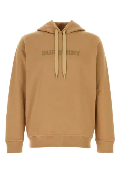 Burberry Camel Cotton Sweatshirt In Beige O Tan