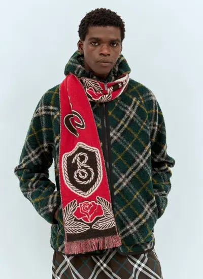 Burberry B Shield Scarf In Red