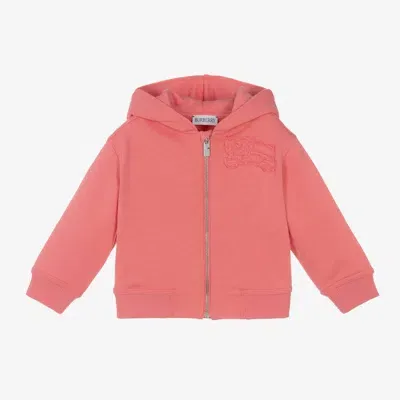 Burberry Baby Girls Pink Cotton Hoodie