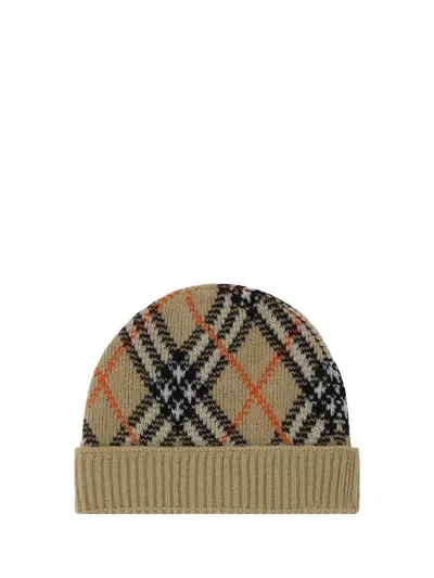 Burberry Beanie Hat In Sand