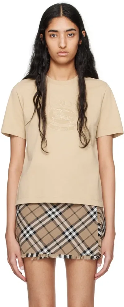 Burberry Beige Ekd T-shirt In B8626 Flax