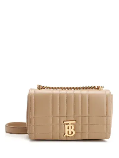 Burberry Lola Quilted Small Shoulder Bag In Beige