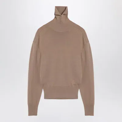 Burberry Beige Turtleneck Sweater In Brown