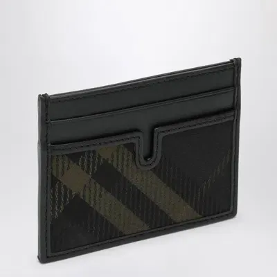 Burberry Black Card Holder With Check Motif