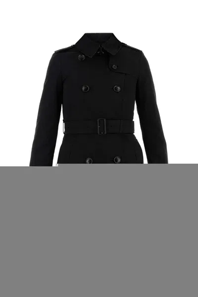 Burberry Black Cotton Trench Coat